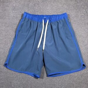 Fair Harbor The Sextant Shorts Men Medium Blue Stretch Swim Trunks Board Shorts